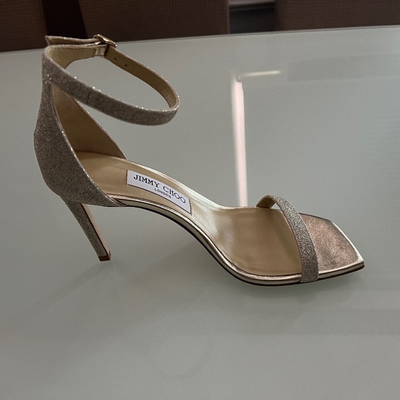 Jimmy Choo Alva 85 glittered leather sandals - Size 38 - Picture 7 of 8